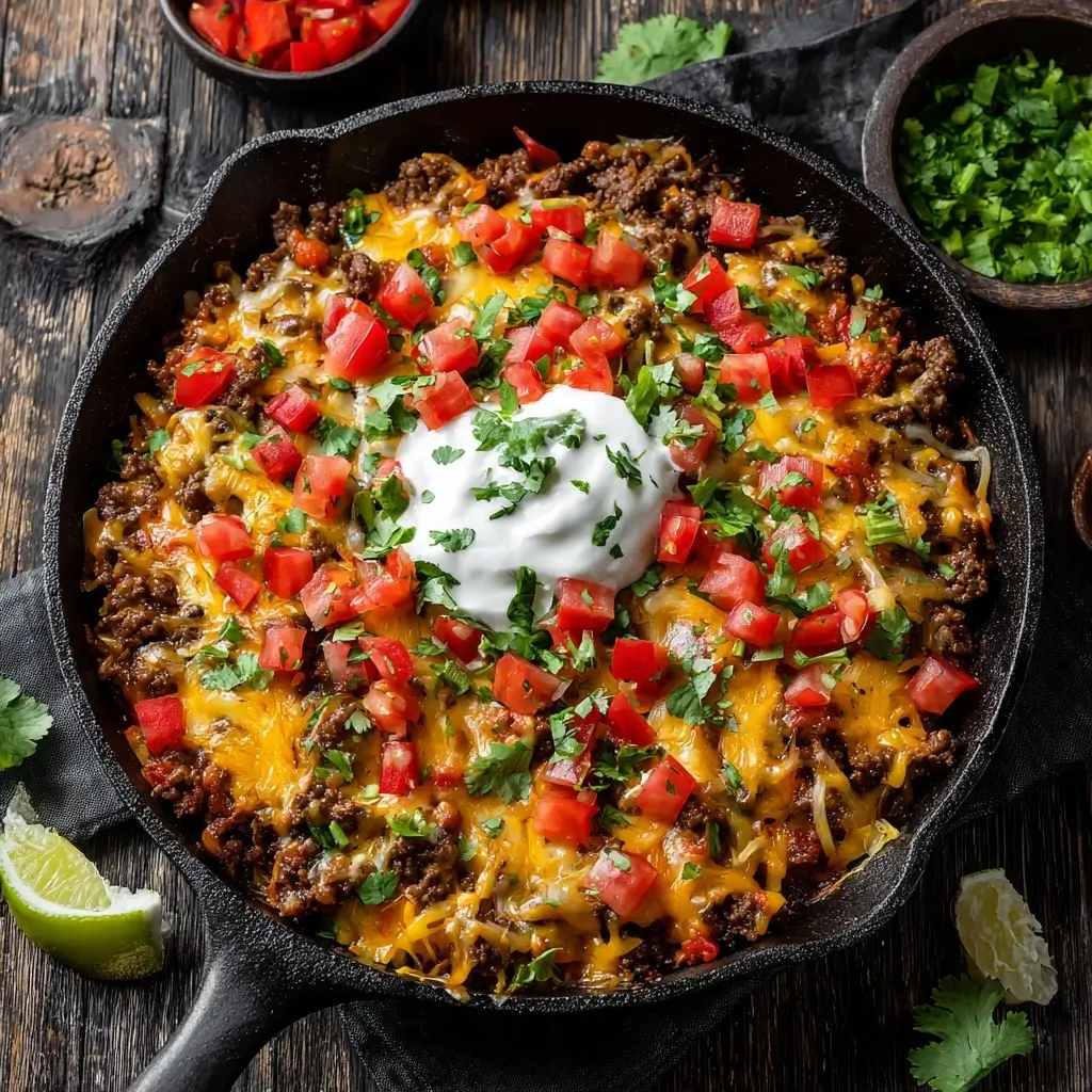 Cheesy Mexican Beef Skillet