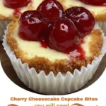 Cherry Cheesecake Cupcake Bites