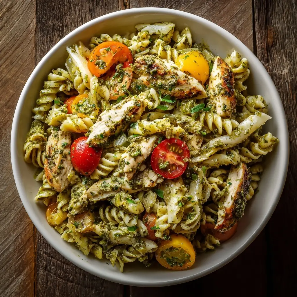 Chicken Pesto Pasta Salad (Dinner Version)