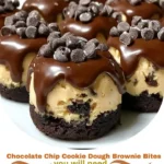 Chocolate Chip Cookie Dough Brownie Bites