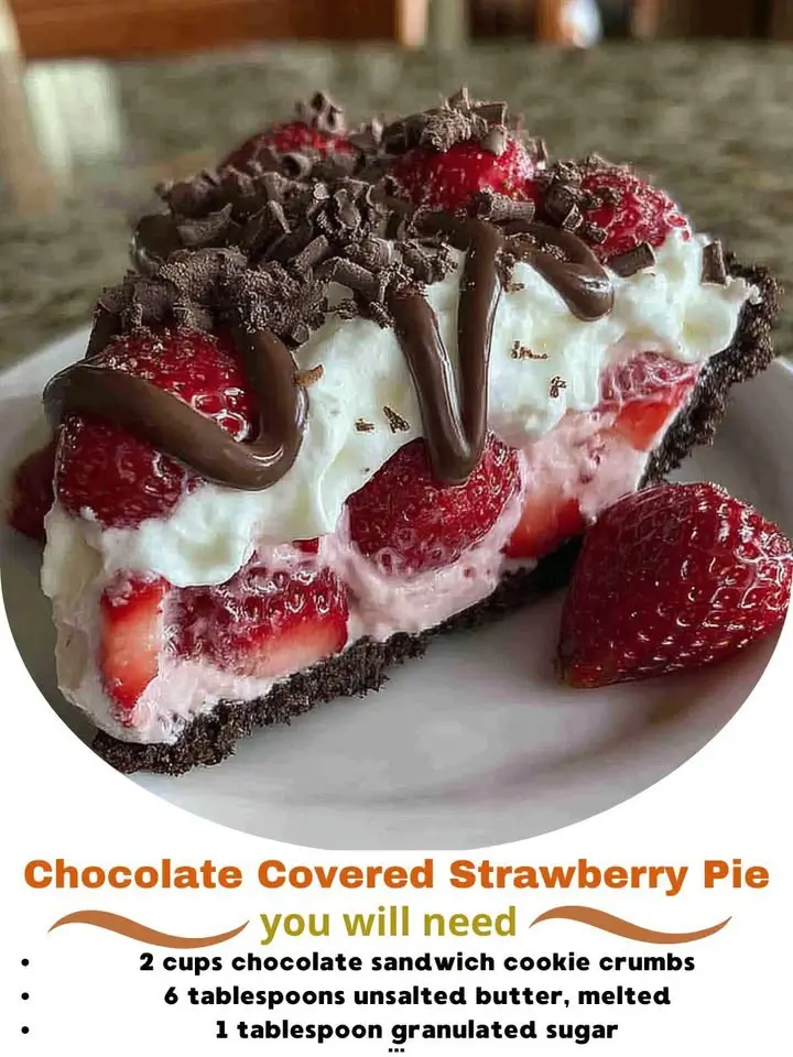 Chocolate Covered Strawberry Pie