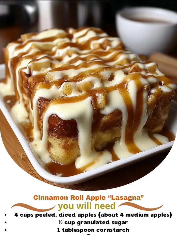 Cinnamon Roll Apple “Lasagna”