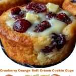 Cranberry Orange Soft Crème Cookie Cups