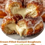 Cream-Filled Custard Doughnuts (Boston Cream–Style)