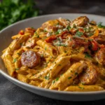 Creamy Cajun Sausage Pasta