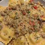 Creamy Cajun Sausage Ravioli