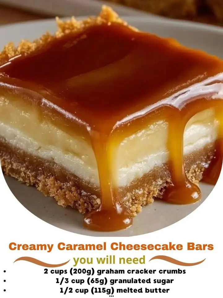 Creamy Caramel Cheesecake Bars