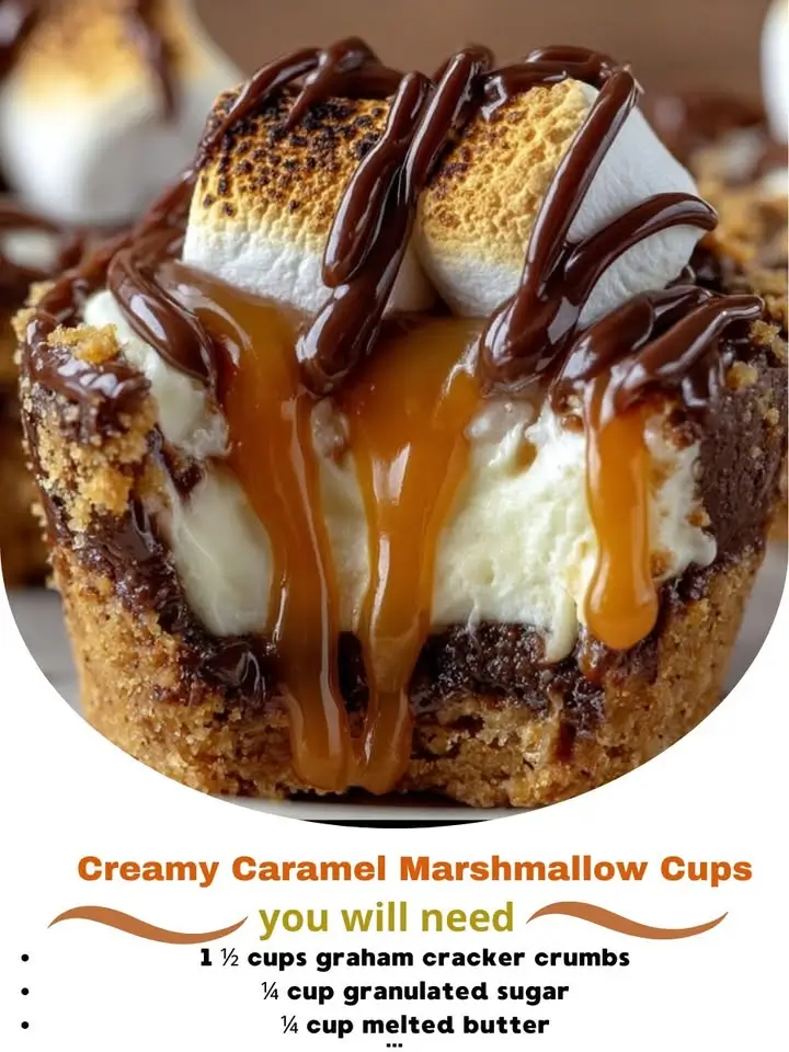 Creamy Caramel Marshmallow Cups