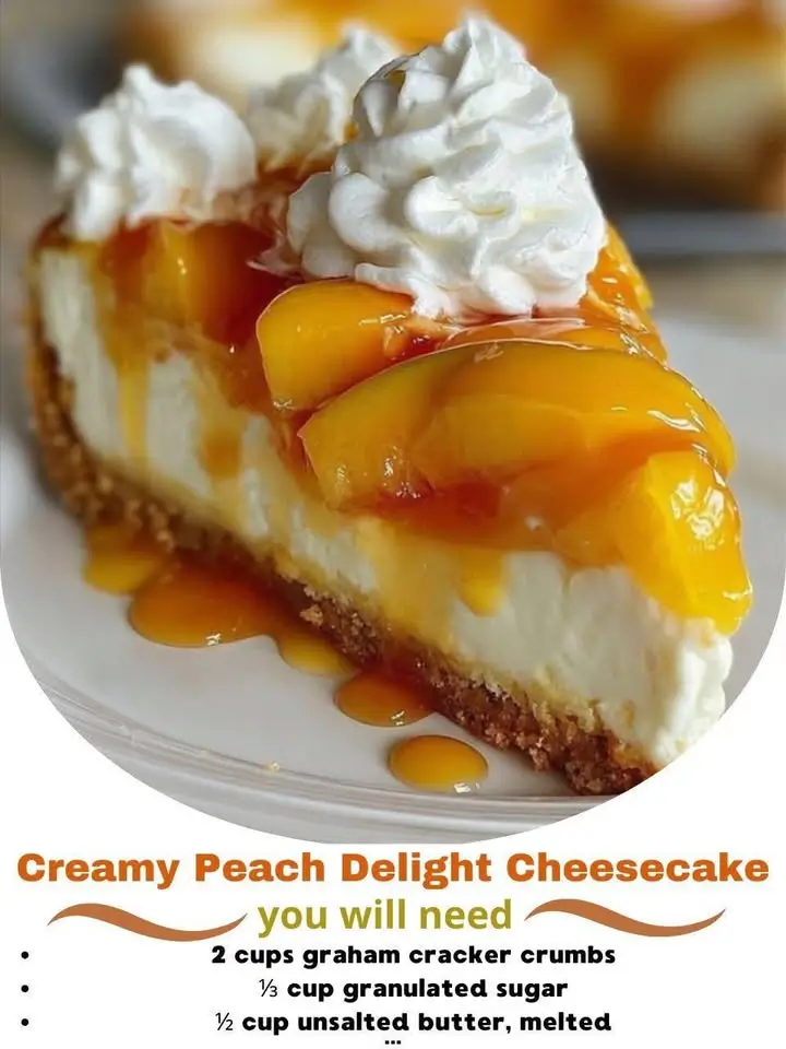Creamy Peach Delight Cheesecake