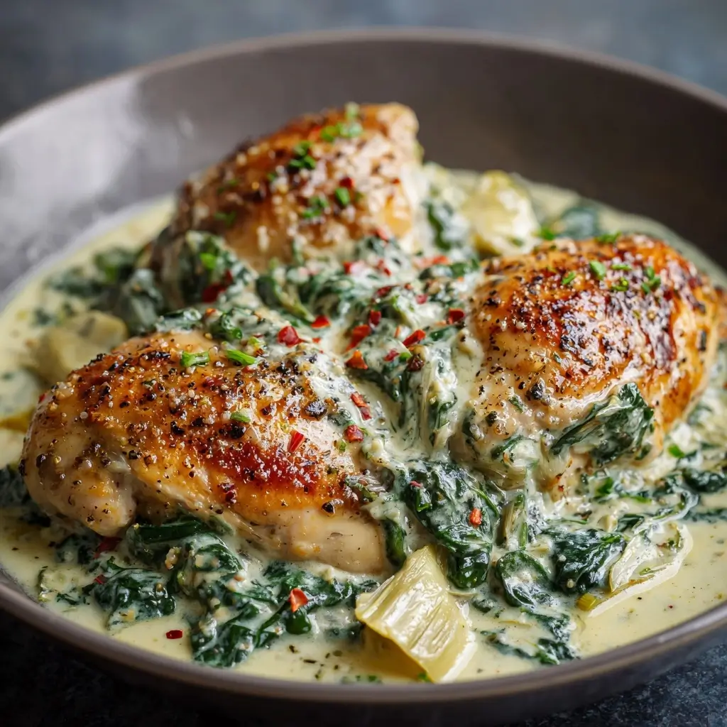 Creamy Spinach Artichoke Chicken