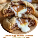 Creme Egg Stuffed Cookies
