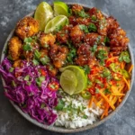 Crispy Honey Lime Chicken Bowls