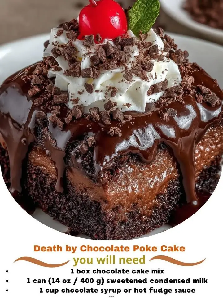 Death by Chocolate Poke Cake