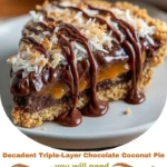 Decadent Triple-Layer Chocolate Coconut Pie