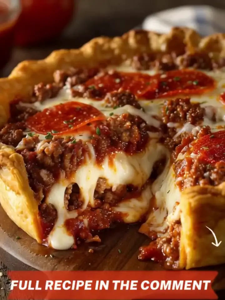 Deep-Dish Pizza Burger Pie