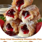 Deep Fried Strawberry Cheesecake Pies