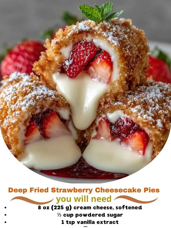 Deep Fried Strawberry Cheesecake Pies: A Crispy, Creamy, Irresistible Dessert You’ll Want Again and Again
