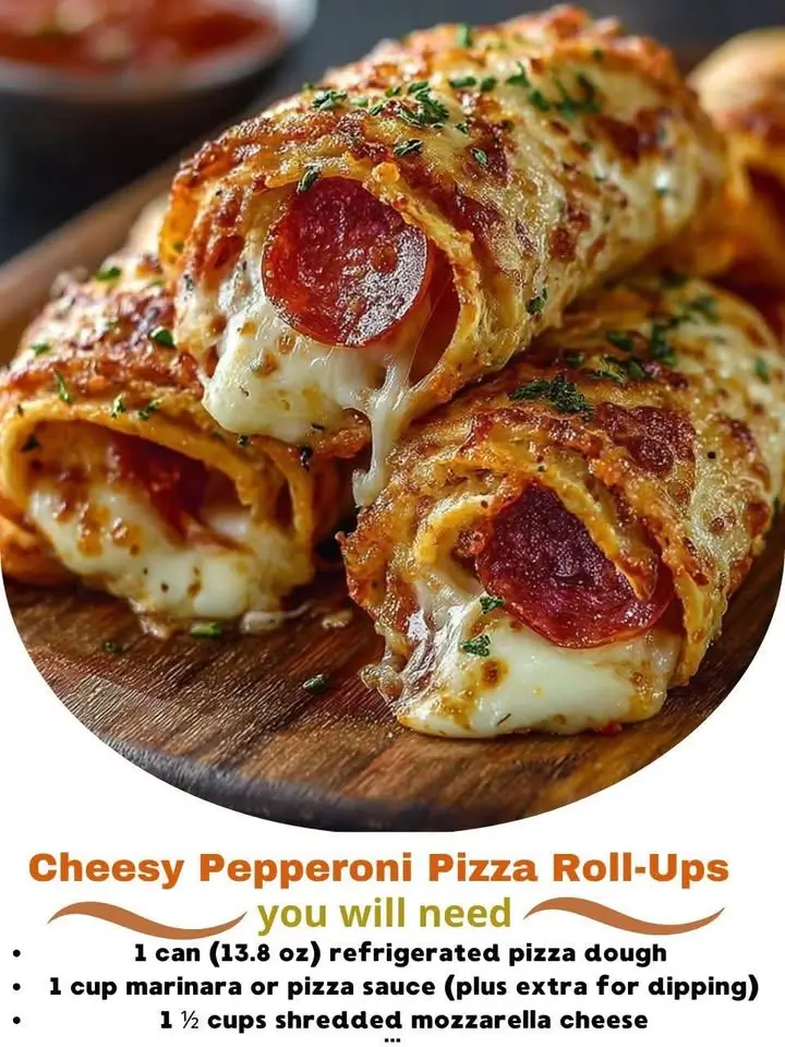 Delicious Cheesy Pepperoni Pizza Roll-Ups