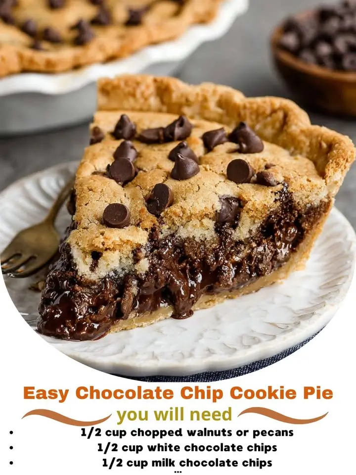 Easy Chocolate Chip Cookie Pie