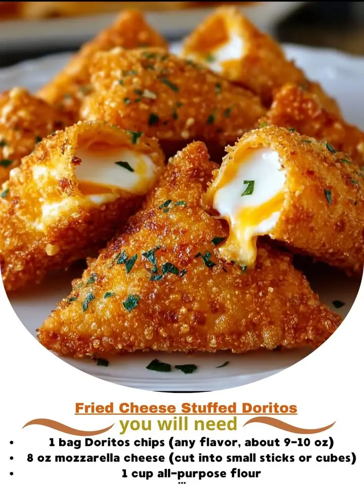 Fried Cheese Stuffed Doritos