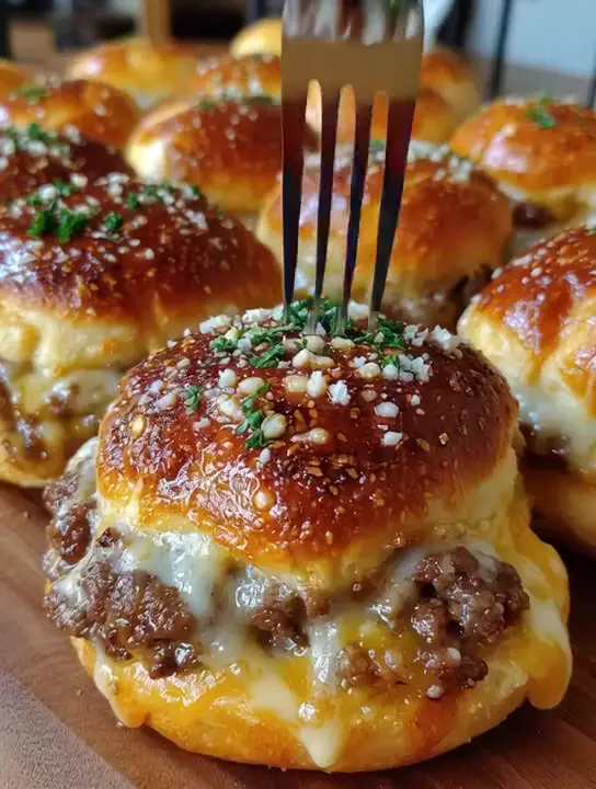 Garlic Parmesan Cheeseburger Bombs