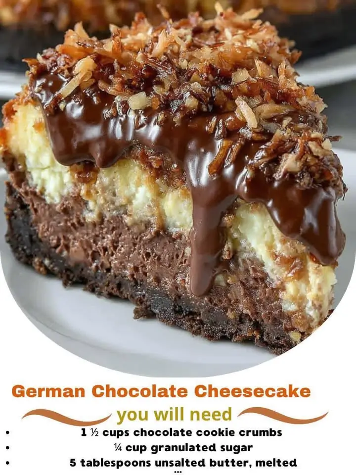 German Chocolate Cheesecake