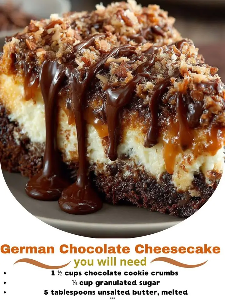 German Chocolate Cheesecake
