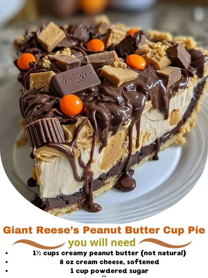 Giant Reese’s Peanut Butter Cup Pie