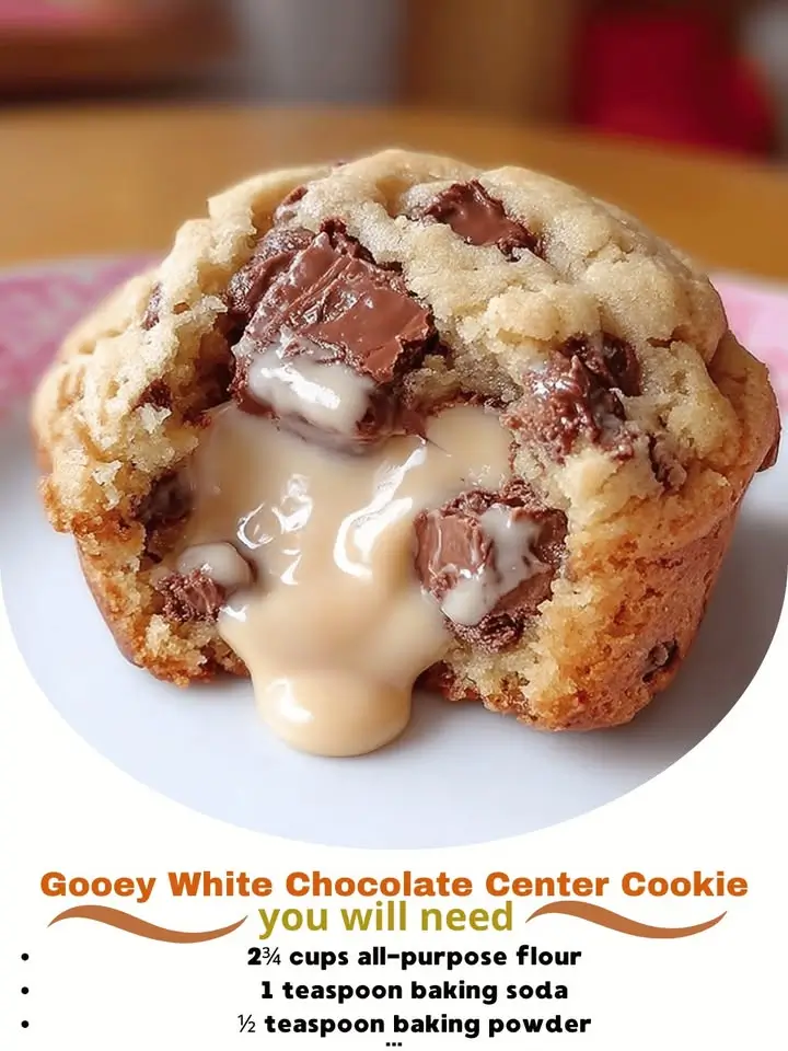 Gooey White Chocolate Center Cookie