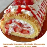 Homemade Strawberry Shortcake Cheesecake