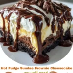 Hot Fudge Sundae Brownie Cheesecake