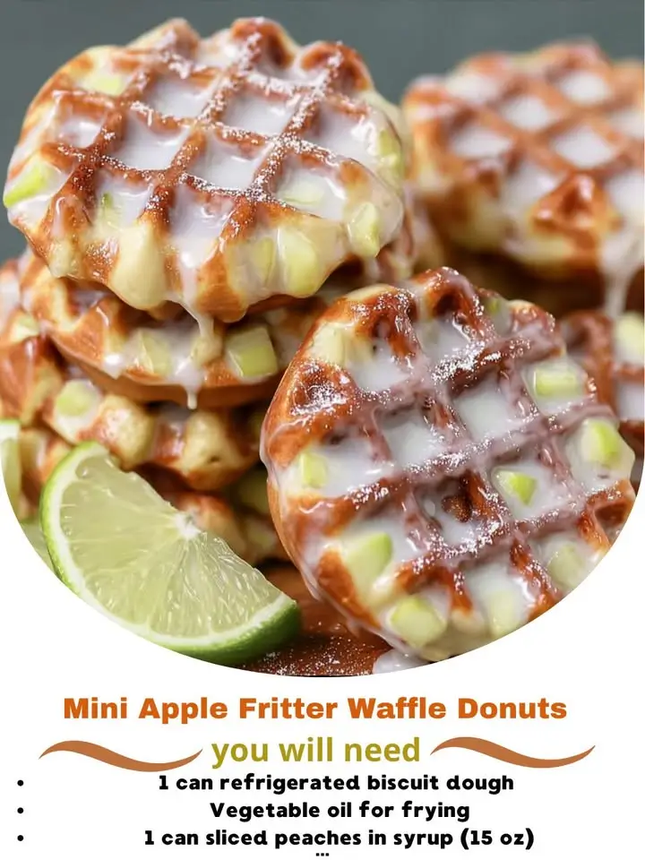 Mini Apple Fritter Waffle Donuts