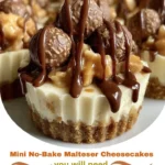 Mini No-Bake Malteser Cheesecakes