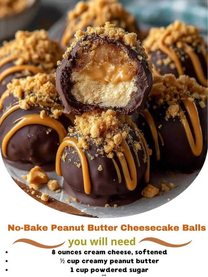 No-Bake Peanut Butter Cheesecake Balls