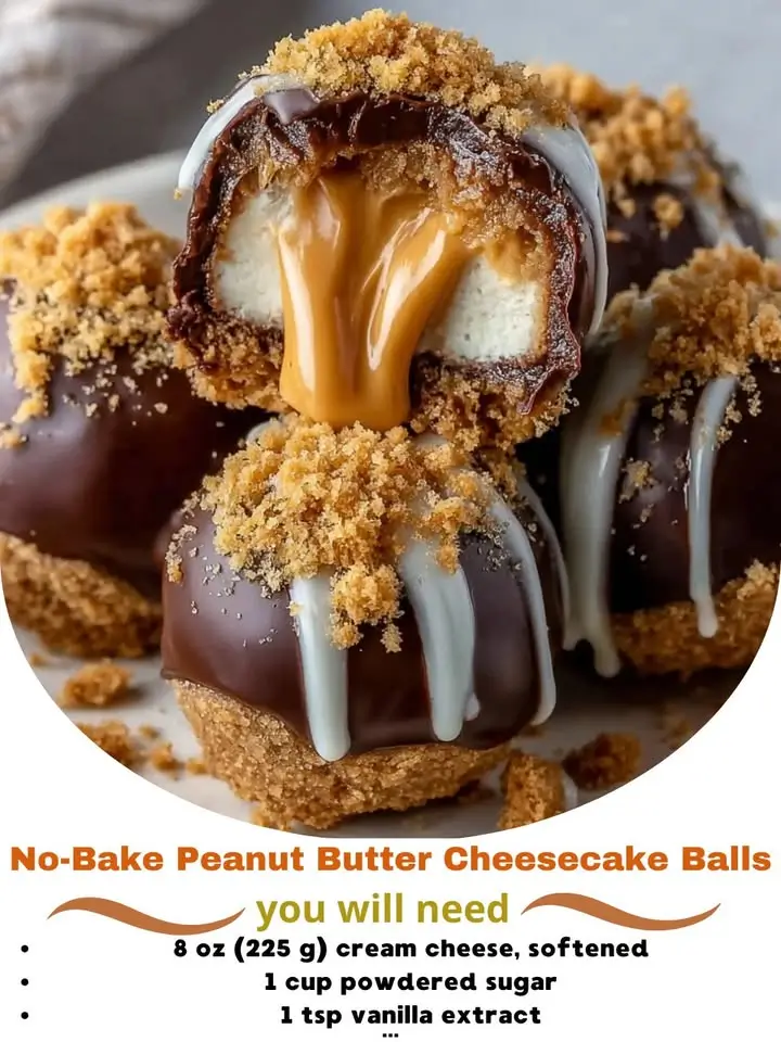No-Bake Peanut Butter Cheesecake Balls