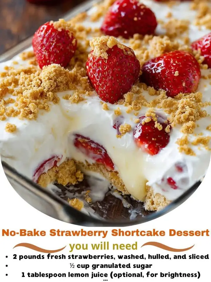 No-Bake Strawberry Shortcake Dessert