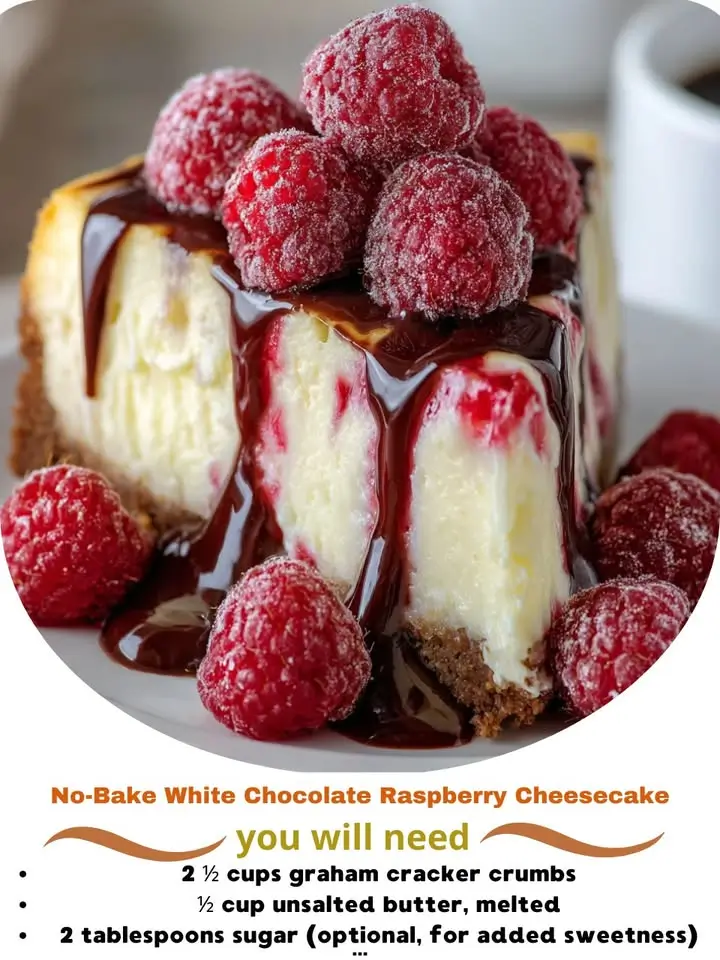 No-Bake White Chocolate Raspberry Cheesecake