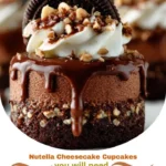 Nutella Cheesecake Cupcakes