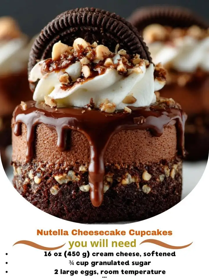 Nutella Cheesecake Cupcakes