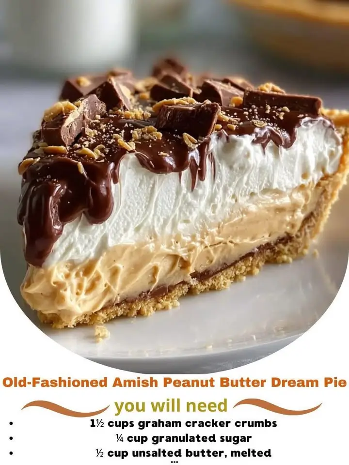 Old-Fashioned Amish Peanut Butter Dream Pie