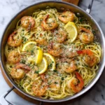 One-Pot Lemon Garlic Shrimp Pasta