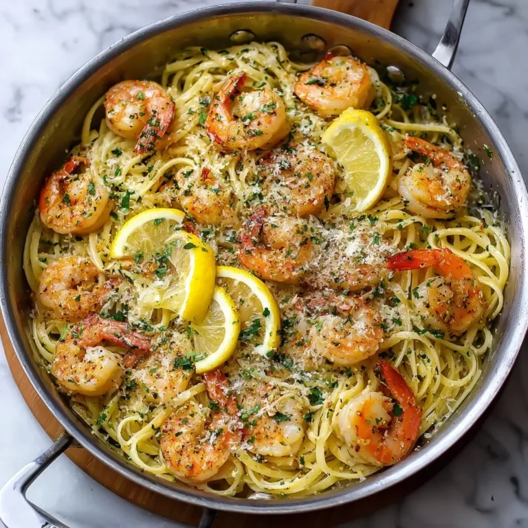 One-Pot Lemon Garlic Shrimp Pasta