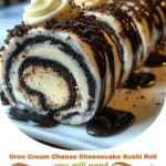 Oreo Cream Cheese Cheesecake Sushi Roll