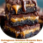 Outrageous Snickers Brownie Bars