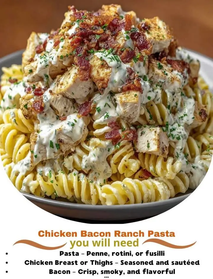 Pâtes au poulet et au bacon ranch