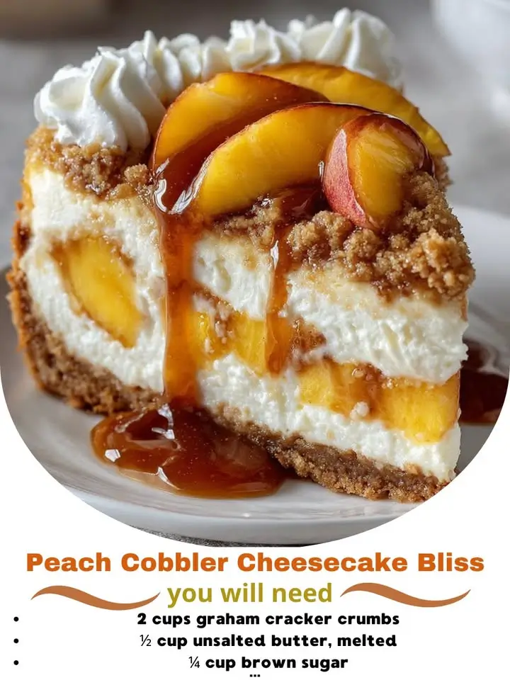 Peach Cobbler Cheesecake Bliss