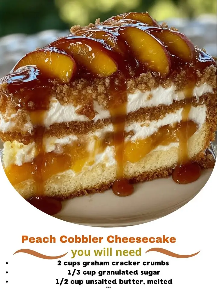 Peach Cobbler Cheesecake