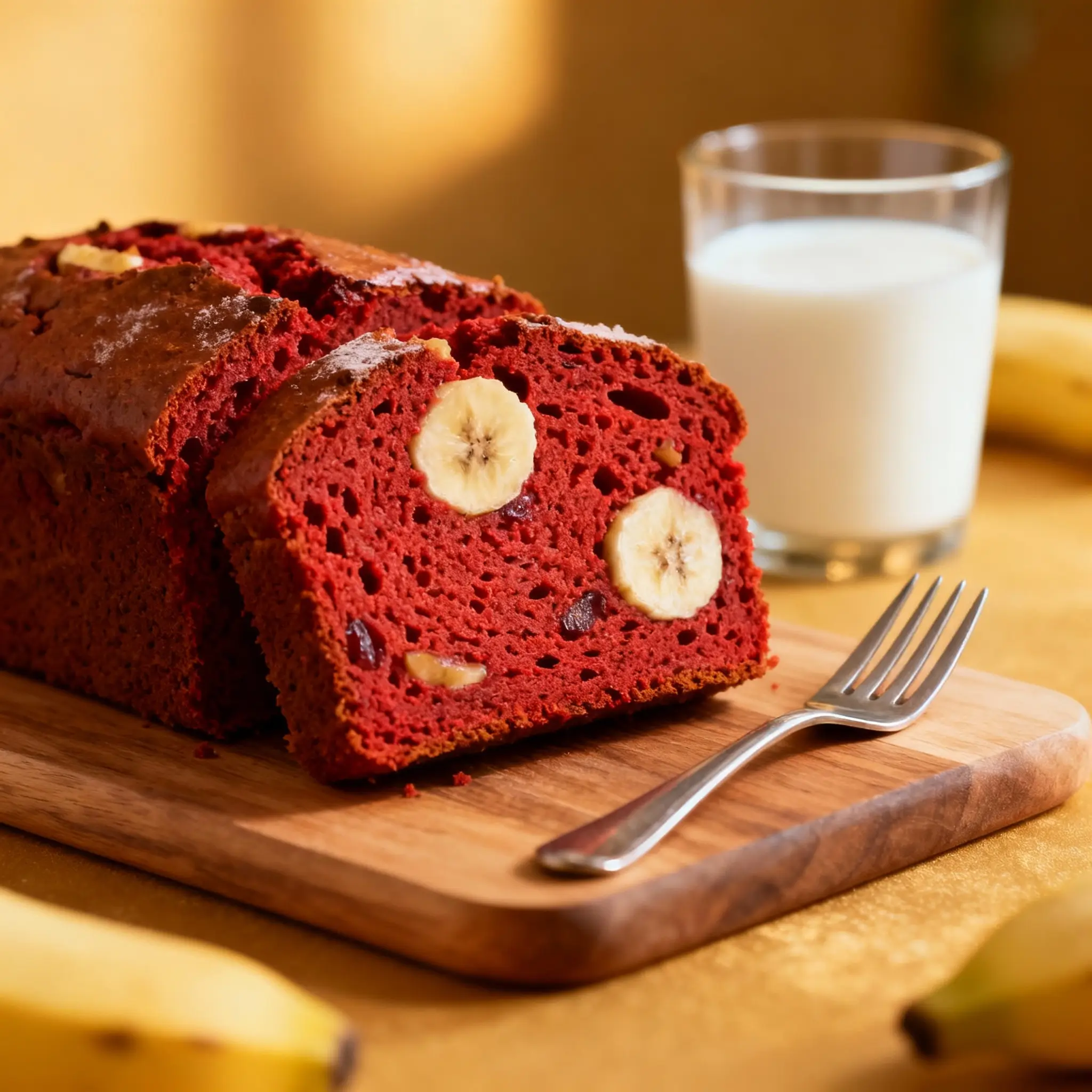 Red Velvet Banana Bread