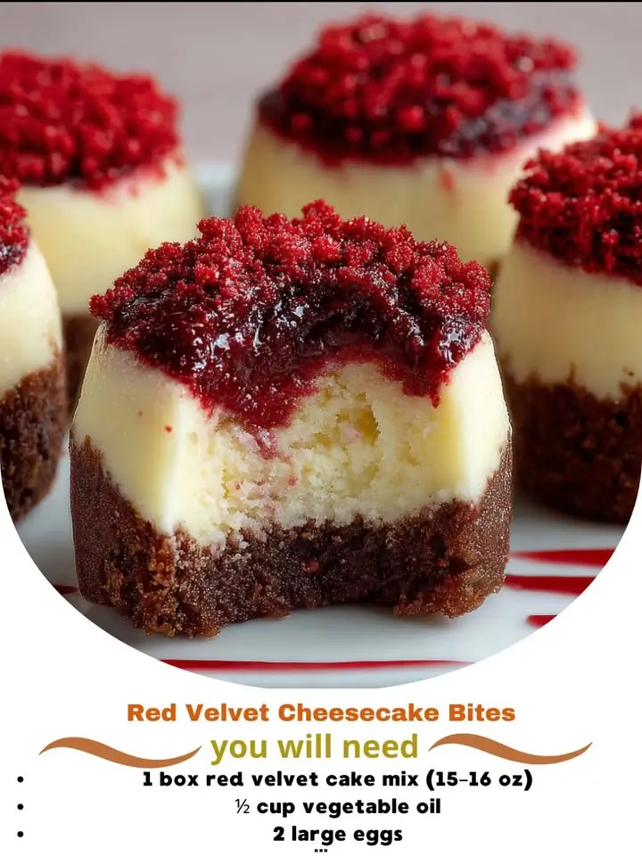 Red Velvet Cheesecake Bites