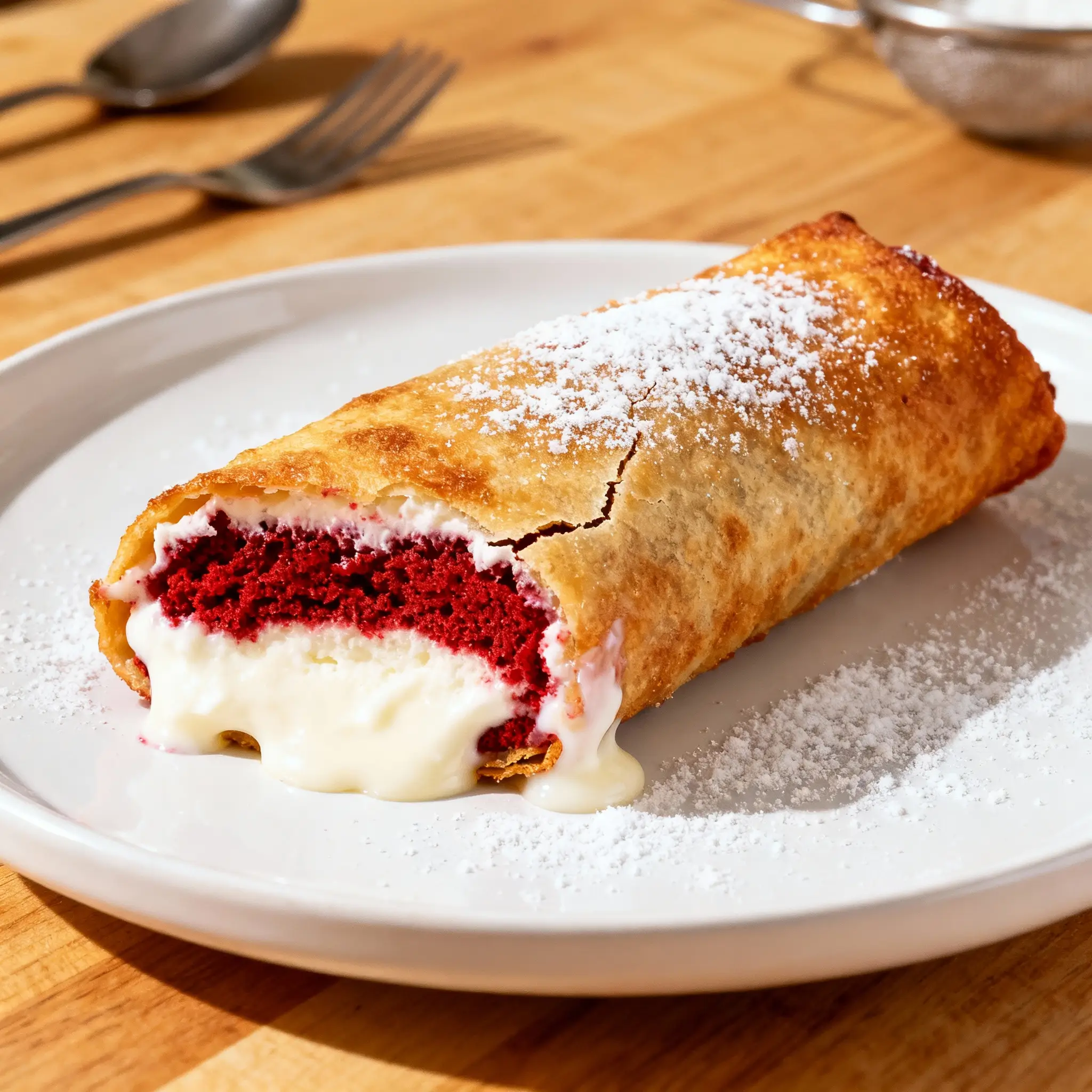 Red Velvet Cheesecake Chimichangas